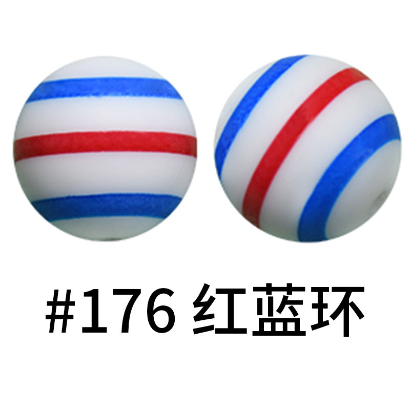 Wholesale 50pcs 16mm Print Silicone Beads Colorful Silicone Water Transfer Beads
